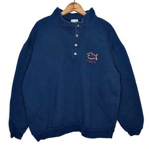 Vintage SGT Leisure Embroidered Henley Sweatshirt